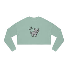 Load image into Gallery viewer, Women's Cropped Sweatshirt - "Cat Mom"