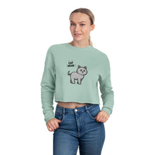 Load image into Gallery viewer, Women's Cropped Sweatshirt - "Cat Mom"