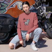 Load image into Gallery viewer, Women's Cropped Sweatshirt - "Cat Mom"