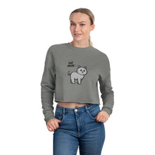 Load image into Gallery viewer, Women's Cropped Sweatshirt - "Cat Mom"