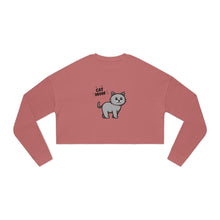 Load image into Gallery viewer, Women's Cropped Sweatshirt - "Cat Mom"