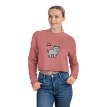 Load image into Gallery viewer, Women's Cropped Sweatshirt - "Cat Mom"