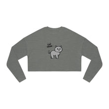 Load image into Gallery viewer, Women's Cropped Sweatshirt - "Cat Mom"