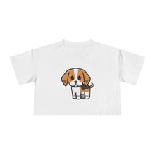 Load image into Gallery viewer, Women's Crop Tee - "Barking Beagle"