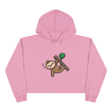 Load image into Gallery viewer, Crop Hoodie - &quot;Cozy Sloth Vibes&quot;
