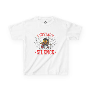 CruisingDucks Gear - Kids T-shirt - "I Destroy Silence" (Drummer Duck)