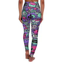 Load image into Gallery viewer, Women&#39;s High Waisted Yoga Leggings - &quot;Robot Doodles&quot;
