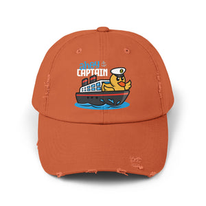 Distressed Cap - "Ahoy Captain" - Ship Captain Duck