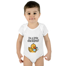 Load image into Gallery viewer, Infant Rib Bodysuit - &quot;I&#39;m a little duckling!&quot; (Boy)
