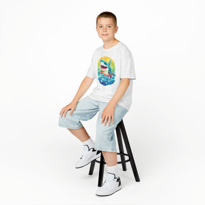 Kids Heavy Cotton T-shirt - "Fin-tastic Fun"