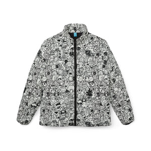 Women's Puffer Jacket - "Doodles"