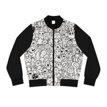 Load image into Gallery viewer, Women&#39;s Bomber Jacket  - &quot;Doodles&quot;
