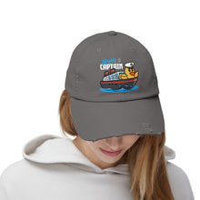 Load image into Gallery viewer, Distressed Cap - &quot;Ahoy Captain&quot; - Ship Captain Duck
