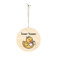 Load image into Gallery viewer, Wood Signs (Printed) - &quot;Our Little Duckling: Personalized Wooden Name Sign&quot;
