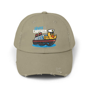 Distressed Cap - "Ahoy Captain" - Ship Captain Duck