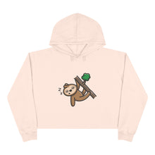 Load image into Gallery viewer, Crop Hoodie - &quot;Cozy Sloth Vibes&quot;
