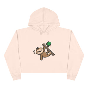 Crop Hoodie - "Cozy Sloth Vibes"