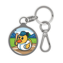 Load image into Gallery viewer, Keyring Tag - &quot;Game On&quot; (Baseball Duck)
