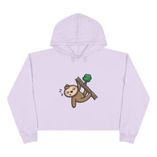 Load image into Gallery viewer, Crop Hoodie - &quot;Cozy Sloth Vibes&quot;
