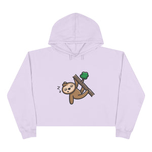 Crop Hoodie - "Cozy Sloth Vibes"