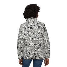 Load image into Gallery viewer, Women&#39;s Puffer Jacket - &quot;Doodles&quot;
