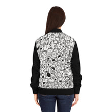 Load image into Gallery viewer, Women&#39;s Bomber Jacket  - &quot;Doodles&quot;
