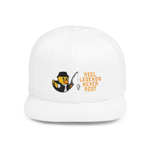 Load image into Gallery viewer, Flat Bill Snapback - &quot;Reel Legends Never Rest&quot;
