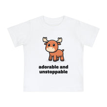 Load image into Gallery viewer, Baby Short Sleeve T-Shirt - &quot;Adorable &amp; Unstoppable&quot;
