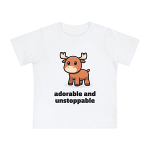 Baby Short Sleeve T-Shirt - "Adorable & Unstoppable"