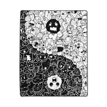 Load image into Gallery viewer, Polyester Blanket - &quot;Ying and Yang Doodles&quot;
