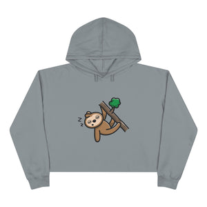 Crop Hoodie - "Cozy Sloth Vibes"