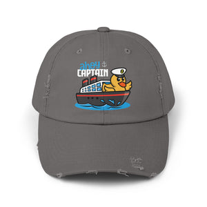 Distressed Cap - "Ahoy Captain" - Ship Captain Duck