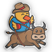 Load image into Gallery viewer, Throw Pillow - &quot;Cowboy Duck&quot;
