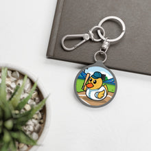 Load image into Gallery viewer, Keyring Tag - &quot;Game On&quot; (Baseball Duck)
