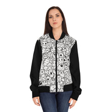 Load image into Gallery viewer, Women&#39;s Bomber Jacket  - &quot;Doodles&quot;
