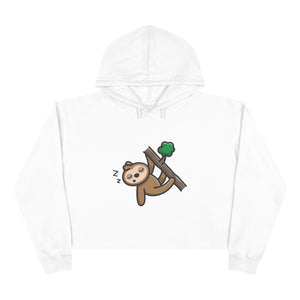 Crop Hoodie - "Cozy Sloth Vibes"