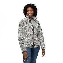 Load image into Gallery viewer, Women&#39;s Puffer Jacket - &quot;Doodles&quot;
