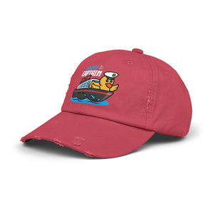 Distressed Cap - "Ahoy Captain" - Ship Captain Duck