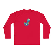 Load image into Gallery viewer, Unisex Lightweight Long Sleeve Tee - &quot;Blinded by Breakfast Dino&quot;
