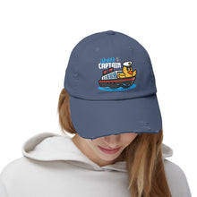 Load image into Gallery viewer, Distressed Cap - &quot;Ahoy Captain&quot; - Ship Captain Duck
