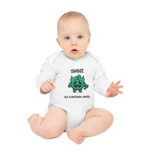 Load image into Gallery viewer, Baby Long-Sleeve Organic Bodysuit - &quot;Sweet but Sometimes Smelly&quot;
