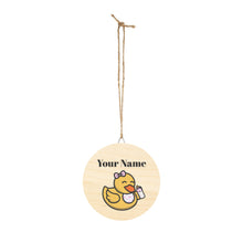 Load image into Gallery viewer, Wood Signs (Printed) - &quot;Our Little Duckling: Personalized Wooden Name Sign&quot;
