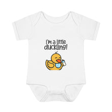 Load image into Gallery viewer, Infant Rib Bodysuit - &quot;I&#39;m a little duckling!&quot; (Boy)
