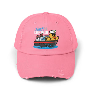 Distressed Cap - "Ahoy Captain" - Ship Captain Duck