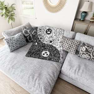 Polyester Blanket - "Ying and Yang Doodles"