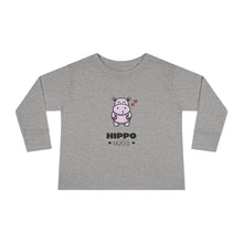 Load image into Gallery viewer, Toddler Long Sleeve Tee - &quot;Hippo Hugs&quot;
