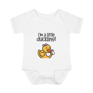 Infant Baby Rib Bodysuit - "I'm a Little Duckling!" (Girl)