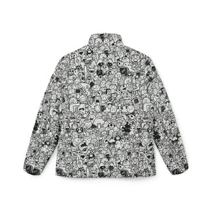 Women's Puffer Jacket - "Doodles"