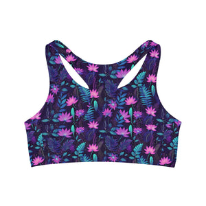 Women's Seamless Sports Bra - "Floral"