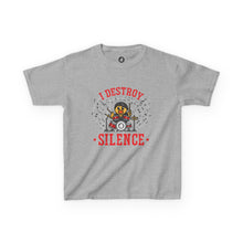 Load image into Gallery viewer, CruisingDucks Gear - Kids T-shirt - &quot;I Destroy Silence&quot; (Drummer Duck)
